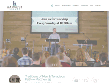 Tablet Screenshot of harvestchurchcary.com